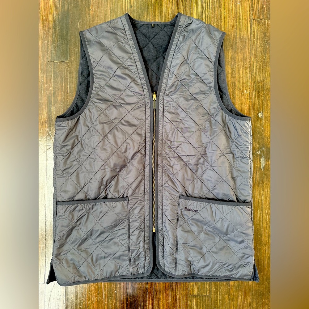 Barbour Polarquilt Waistcoat/Zip-Liner - Navy - Large